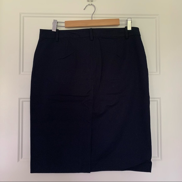Ralph Lauren - Navy Stretch Pencil Skirt - Size 10 - Picture 3 of 5